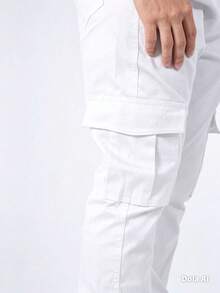 Men's Casual Military Tactical Pants - Multiple Pockets For Work And Sport - 白色 - 查看 3