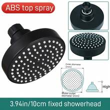 Tatukiko ABS Shower Head Round High Pressure Shower Head 4 In 1 Water Outlet Nozzle High Flow Matte Black Rain Shower Head For Luxury Shower Experience Even At Low Water Pressure - Top Spray - View 10