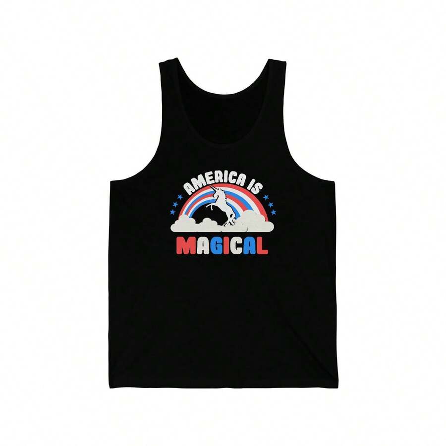 America Is Magical Unisex Tank Top - Black - View 1
