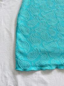Vestido mini casual para vacaciones, boda en la playa, graduación, brunch, Día de San Patricio, vacaciones de primavera, Pascua, festival de música, elegante bohemio, tropical elegante sin tirantes, hombros descubiertos, espalda descubierta para of - Agua verde azul - Ver 4