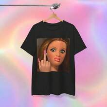 Basic Mexican T-Shirt With Funny Doll Face Meme - New Release - Black - View 6