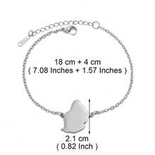 1 Piece Mauritius Duck Dodo Map Stainless Steel Bracelet Suitable For Women's Daily Wear - Multicolor - View 8