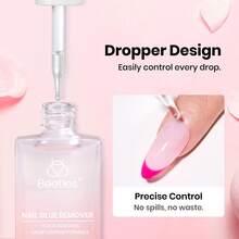 Beetles 20g No Wipe Hands-Free Gel Nail Glue & Remover Kit, 10ml Nail Remover With Nail Tools, Gentle Formula For Tipex Soft Gel Nail Tips Clear Press On Nails Gift For Women - 20g Gel Nail Glue & 10Ml Remover Kit - 查看 6