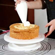 11-Inch Rotating Cake Turntable - Smooth Spinning Cake Decorating Stand For Baking, Frosting & Display - Non-Slip, Sturdy Base, Easy-Clean - White - View 1