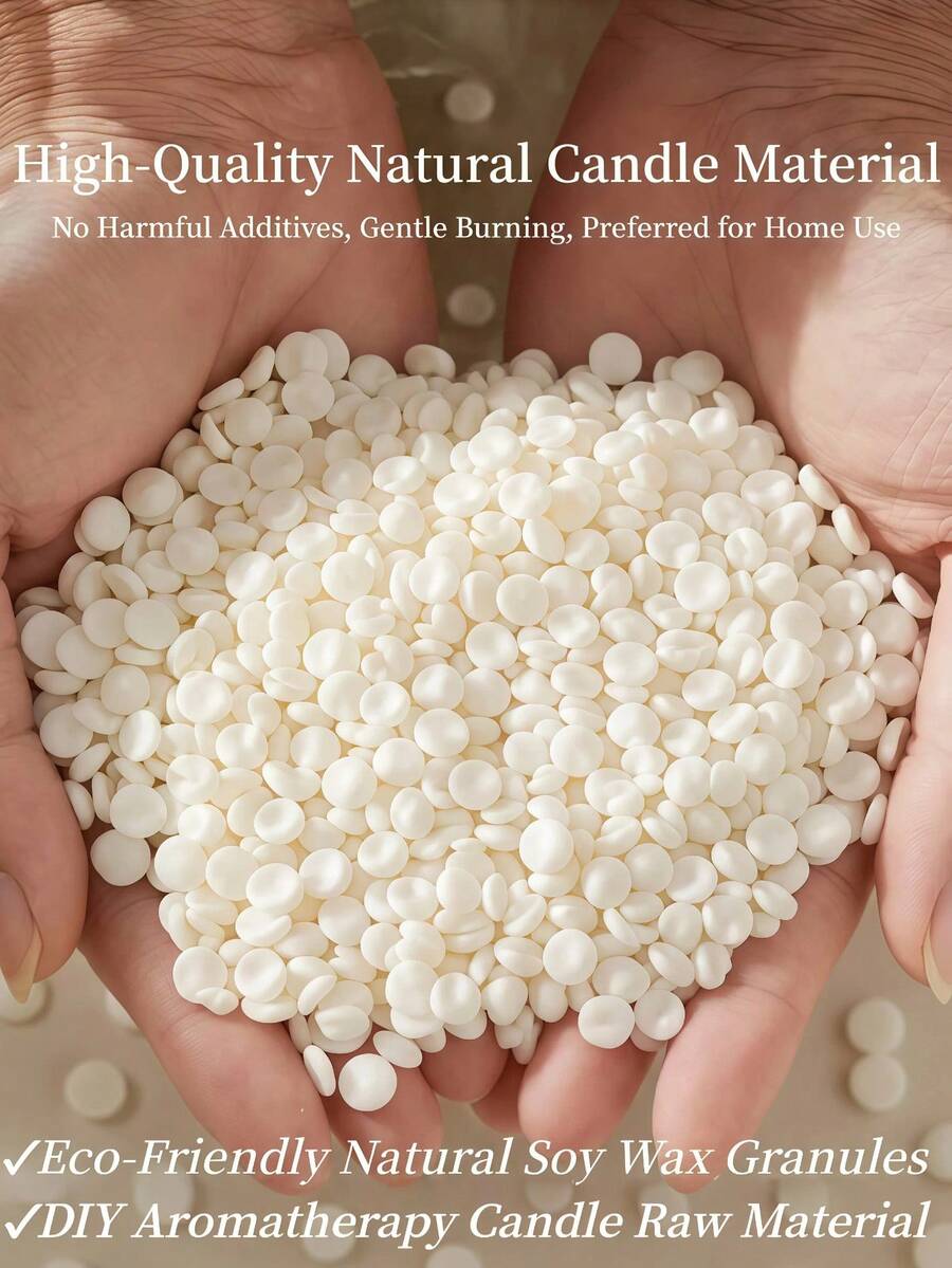 500g/1000g 純天然大豆蠟珠,專為DIY香氛蠟燭製作設計,蠟燭製作材料,17.63oz/35.27oz 多用途大豆蠟珠,適用於容器蠟燭/柱狀蠟燭,返校季、聖誕節、萬聖節 - 大豆蠟-顆粒狀 - 查看 1