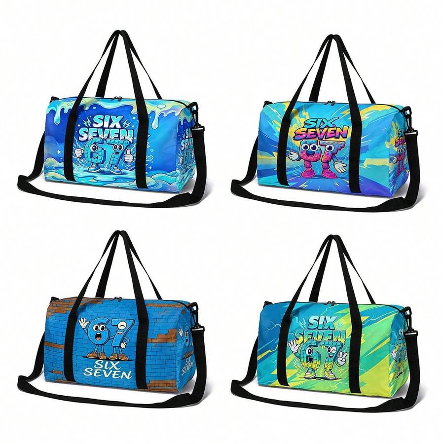 Boys' Creative Number 67 Print Large Travel Bag, Overnight Bag, Weekend Bag, Sports Bag, Gift - Game Travel Bag - View 1
