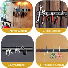 Magnetic Wall-Mounted Knife Holder, Made Of Durable Plastic Material, No-Drill Kitchen Storage Tool, Suitable For Storing Knives And Scissors, Space-Saving, Aesthetic And Practical, Perfect For Home Kitchen, Restaurant And Commercial Kitchen Use - Multicolor - View 6