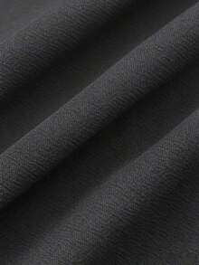 Pantalones anchos versátiles y casuales de estilo minimalista y estilizador para mujer de talla grande - Gris Oscuro - Ver 5