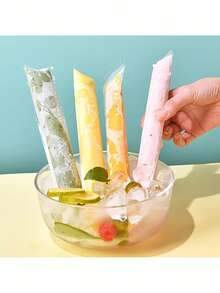 10/50/100pcs Disposable Refrigerator Ice Making Storage Bag, Popsicle Bag, Suitable For Summer Drinking And Ice Making - Transparent - View 2