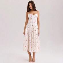 Strapless Printed Dress New Arrival Elegant And Slim Style - Pearl White - 查看 9