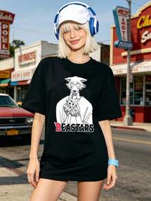 Camiseta de manga corta con cuello redondo suave y casual de verano para mujer, tops para salir, algodón, vintage, estilo callejero europeo y americano, casual deportivo, estilo unisex, estilo casual urbano, tops bonitos, Gen Z, curvas, ropa Y2K, camisetas divertidas, tops para damas, conjuntos de vacaciones para mujer, top lindo, camiseta gráfica, conjuntos de primavera, camisetas holgadas, ropa de calle retro, estilo de los 90, estilo de los 2000, subcultura, top negro, tops blancos, atuendo de fiesta de los 90. Blanco - Negro - Ver 1