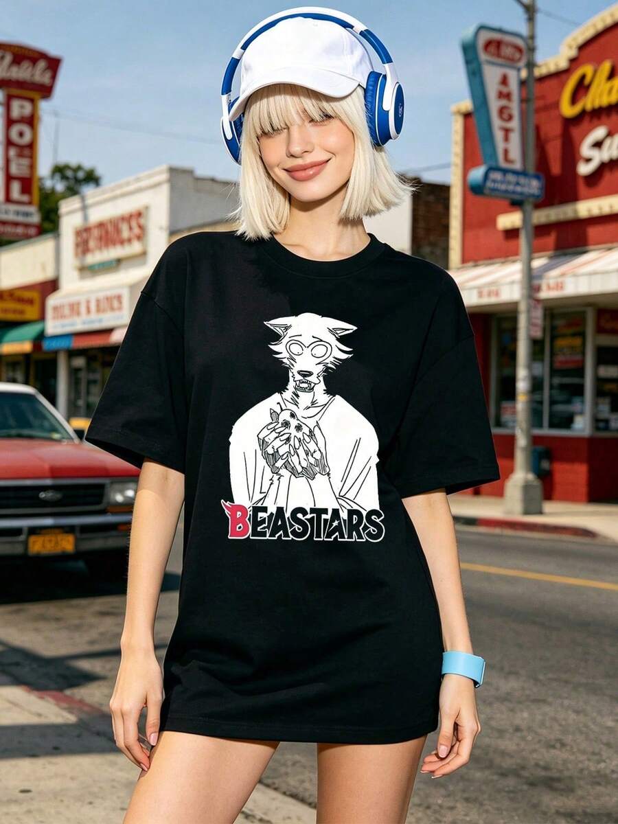 Camiseta de manga corta con cuello redondo suave y casual de verano para mujer, tops para salir, algodón, vintage, estilo callejero europeo y americano, casual deportivo, estilo unisex, estilo casual urbano, tops bonitos, Gen Z, curvas, ropa Y2K, camisetas divertidas, tops para damas, conjuntos de vacaciones para mujer, top lindo, camiseta gráfica, conjuntos de primavera, camisetas holgadas, ropa de calle retro, estilo de los 90, estilo de los 2000, subcultura, top negro, tops blancos, atuendo de fiesta de los 90. Blanco - Negro - Ver 1