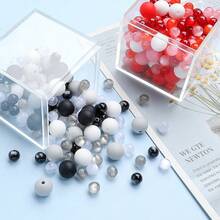 90pcs Gradient Color Silicone Resin Decorative Beads Set, Suitable For DIY Crafting Bracelets, Necklaces, Bag Charms And Other Creative Handmade Items - Multicolor - View 4