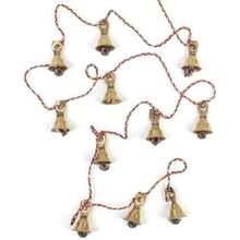 Rastogi Handicrafts Decorative Brass String of 11 Indian Style Vintage Metal Wall Hanging Bells Fair Trade - como en la imagen - Ver 2