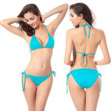 Swimsuit Bikini Sexy Candy Color Classic Women's Swimwear - Royal Blue - View 5