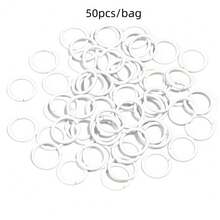 50pcs Iron Colored Closed Jump Rings, Macaroon Color Open Rings, Handmade Jewelry Accessories Flat Open Connectors, DIY Jewelry Making Linking Rings - Single-loop Opening - View 40