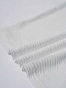Musculosa De Cuello Redondo Y Ajuste Ajustado unicolor - Blanco - Ver 6