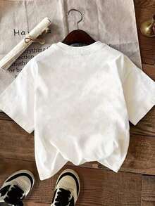 Camisetas de manga corta de talla grande, suaves y transpirables para mujer - Tops casuales de corte holgado para uso diario, camiseta de mujer, estampado de panda en la parte delantera y trasera, mangas cortas a la moda con estampado de panda de dibujos animados, diseño único de doble cara, ropa diaria para mujer - Camiseta casual de cuello redondo, ajuste cómodo, adecuada para actividades casuales y deportivas. Transpirable y cómoda. - Blanco - Ver 2