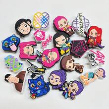 20pcs Cute Cartoon Themed Shoe Charms , Random Style PVC Shoe Accessories, Removable DIY Shoe Decor For Sandals, Perfect Birthday, Holiday & Party Favors Gift For Teens - Multicolor - View 2