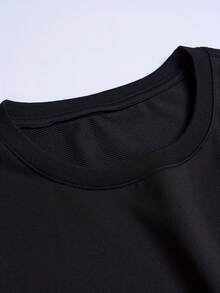 -Sommer Men's Sports Shirt - Short Sleeve, Weightlifting And Deadlift Pattern Design - Breathable And Sweat-Wicking Training Shirt --Black Fitness Shirt, Suitable For Weight Training, Powerlifting And Casual Sports - Washable Summer T-Shirt, Loose And Comfortable. - Back - View 4