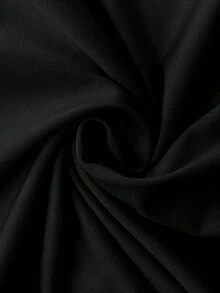 Camiseta elegante y romántica de uso diario y casual con hombros oblicuos, manga corta, lunares, encaje y volantes, ideal para primavera/verano - Negro - Ver 6