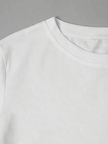 Camiseta de Fe Cristiana para Mujer "Lo que Dios sabe sobre mí es más importante que lo que otros piensen" - Blanca, Manga Corta, Cuello Redondo, Estilo Casual con Letras Gruesas, Lavable a Máquina, Esencial para Primavera, Verano y Otoño, Prenda de Declaración Personalblusas>bonito - Blanco - Ver 4
