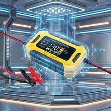 Smart 12V 6A Car Battery Charger - Multicolor - View 8