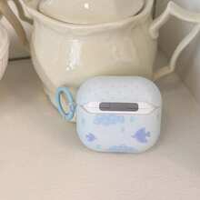 Ốp tai nghe treo tường hình mây và chim màu xanh nhạt thời trang, sáng tạo, phù hợp với Pro 3, ốp bảo vệ tương thích với Pro 2, dễ thương và tối giản, tương thích với Apple 4, New 3, thế hệ 1/2, dành cho nữ. - Màu xanh nhạt - Xem 11