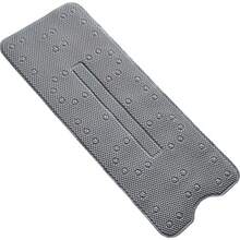 Webos - Tapete suave para tina antideslizante, de espuma viscoelástica con ventosas para baño en el interior de la tina, 40 x 16 pulgadas gris oscuro - 16 x 40 pulgadas gris oscuro - Ver 1