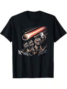 Camiseta de Manga Corta para Hombre 180G Algodón Negro, Casual para Todas las Estaciones, Lavable aáquina, Muy VersátilAbrir en una nueva pestaña. - Negro - Ver 1