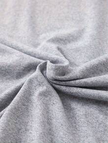 Talla Grande - Talla Grande - Camiseta Casual de Talla Grande con Mangas Cortas y Estampado de Letras, Adecuada para Verano y Primavera, Ropa de Talla Grande para Mujer - Gris Claro - Ver 3
