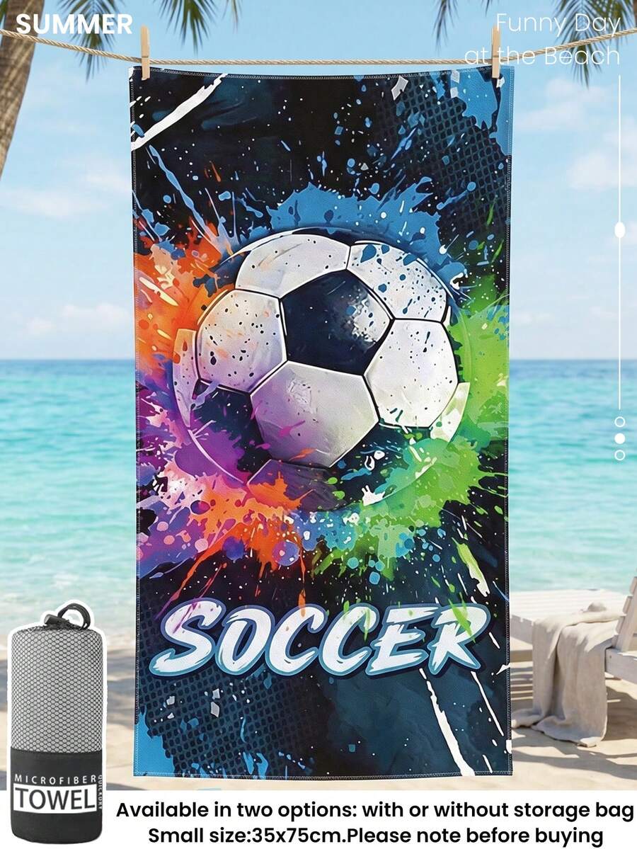 1件裝海灘毛巾，海灘必備用品，度假與浴室裝飾，超強吸水，適合浴室、游泳、健身、瑜珈，柔軟微纖維，輕便攜帶，防風、防曬、防沙，夏季旅行