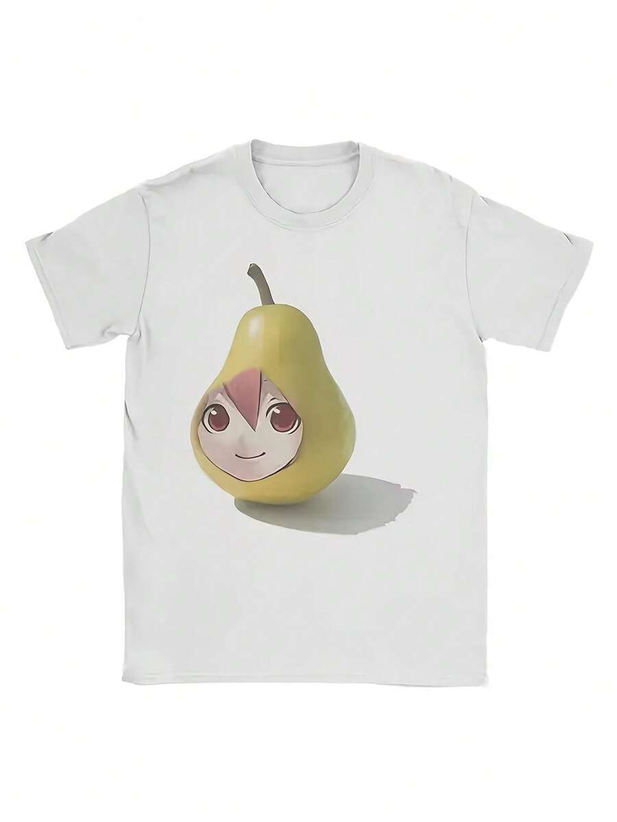 NuevacamisetaY2KCamiseta de cuello redondo con estampado de cara de pera, modelo 2026, cumple con todos tus requisitos. Muy adecuado para actividades al aire libre, desplazamientos diarios, el hogar, la oficina o cafeterías, se puede usar como ropa de casa, es lavable a máquina y es una opción ideal para vacaciones, carnavales, el Día de San Valentín y otros festivales. infantiles,artículosparaelDíadeSanValentín,conjuntosparapadresehijos,camisetascontemáticodelDíadeSanValentín,camisetasestampadasparahombresymujeres,camisas,camisetasconemojispopulares. - Blanco - Ver 1