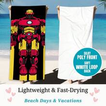 1PCS Cool I Ron Man Superhero Microfiber Beach Towel - Quick Dry Super Absorbent Bath Towel For Swimming Pool Gym Travel - Marvel Fan Outdoor Picnic Blanket Sand Free Magic Towel Accessory For Men Boys Gift - Nhiều màu - Xem 7