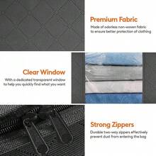 Bolsa de Almacenamiento de Ropa Plegable de 1/3/6 Piezas, Bolsa de Almacenamiento de Mantas de Gran Capacidad, Contenedores de Almacenamiento para Organizar la Ropa del Dormitorio en el Hogar - 3 unidades de 35 litros - Ver 6