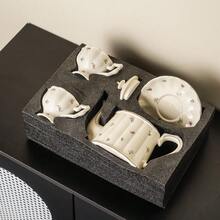 WGROOM 1 Set (Single Cup & Saucer / Single Teapot / 1 Teapot 2 Cup & Saucer Gift Box) Ceramic Coffee Cup & Saucer Household Kitchen Dining Room Living Room American Latte Coffee Cup, Water Cup, Tea Cup, Mug, Water Bottle, Industrial Tea Pot Set, Suitable For Outdoor, Wedding, Party, Gift, Birthday - Multicolor - View 5