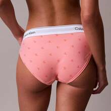 Calvin Klein Icon Cotton Modal Bikini QF8520  Thongs For Women Underwear - Diamond Logo Washed Scarlet - 查看 5