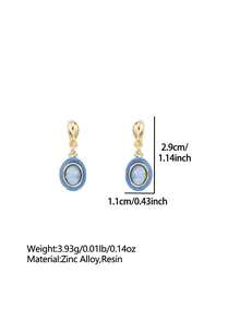 Cring Coco 1pair Fashion Boho Nautical Geometric Drop Earrings For Woman Accessories New Golden Earrings For Daily Party Prom Vacation Music Festival Mother's Day Jewelry Gift - Geometry - View 4