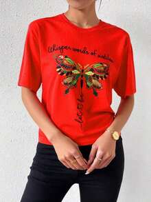 Animal Casual Polyester Sporty Office Home - Rojo - View 3