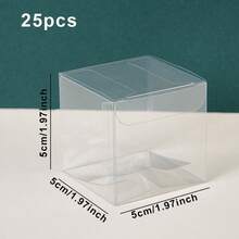 25/50/100pcs Transparent Plastic Gift Boxes - Durable PVC Material, Suitable For Weddings, Parties, Macarons - Fashionable And Lasting Party Decorations, Wedding Gift Boxes, Gift Packaging Storage, Gift Wrapping - Multicolor - View 12