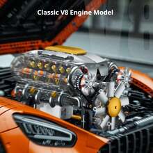 Đồ chơi lắp ráp mô hình động cơ V8 siêu xe sáng tạo, mô hình động cơ V8 tự lắp ráp, mô hình động cơ V8 mini tự chế, dự án lắp ráp STEM dành cho người lớn, đồ chơi giáo dục khoa học vật lý, mô hình trưng bày để bàn, quà tặng sinh nhật, đồ chơi lắp ráp 692 mảnh. - Nhiều màu - Xem 8