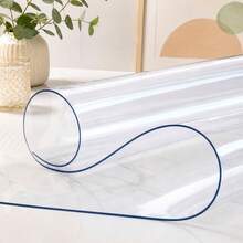 Mercury Textil Transparent PVC Table Protector, 1.5mm Thick Tablecloth For Rectangular And Round Tables, Waterproof, Trimmable, Durable And Stain Resistant. Variety Of Sizes ✅ 24/48h Delivery ✅ Fast Delivery - Transparent - View 1