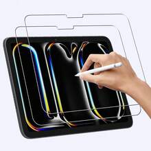2入裝螢幕保護貼，相容 iPad /2/3/4/5/6/7/8/9/10/11 2015/2024/2025 Air Mini 5代/4代 (Air 5/4, 10.9 吋, 2022/2020) Pro 10.2/11/10.5/9.7/12.9/13 吋 (2022/2021/2020/2018) 平板電腦－強化玻璃，保護殼友善，相容 Apple Pencil - 2pcs - 查看 4