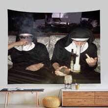 趣味暗黑美学挂毯，涤纶材质，适用于卧室宿舍装饰 - E - 查看 2