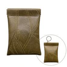 Ví da mỏng có khóa kéo đựng tiền xu, móc chìa khóa, thẻ, ví đựng tiền xu mini, quà tặng du lịch cho nam và nữ. - Nhiều màu - Xem 16