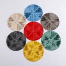 Foldable Thickened Silicone Pot Mat, Draining Mat, Kitchen Anti-Scalding Heat Insulation Mat, High-Temperature Resistant Table Mat, Coaster For Home Use - 深藍色 - 查看 2