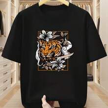Printed T-Shirt For Men And Women - Hitam - View 1