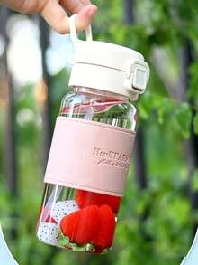 500ml Leak-Proof Water Bottle With Straw, Portable Minimalist Style Cup Suitable For Milk, Coffee, Tea, Juice And Other Beverages, Hand Washable, Suitable For Sports, Fitness, Travel - Multicolor - View 8