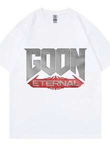 Goon Eternal Funny Meme T Shirt Men's Women's Fashion Vintage Short Sleeve T-Shirt Summer Casual Loose T-Shirts Y2k Streetwear - 白色 - 查看 1