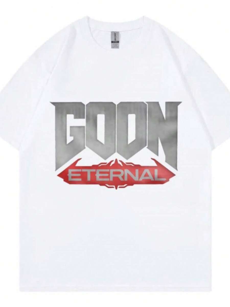 Goon Eternal Funny Meme T Shirt Men's Women's Fashion Vintage Short Sleeve T-Shirt Summer Casual Loose T-Shirts Y2k Streetwear - 白色 - 查看 1
